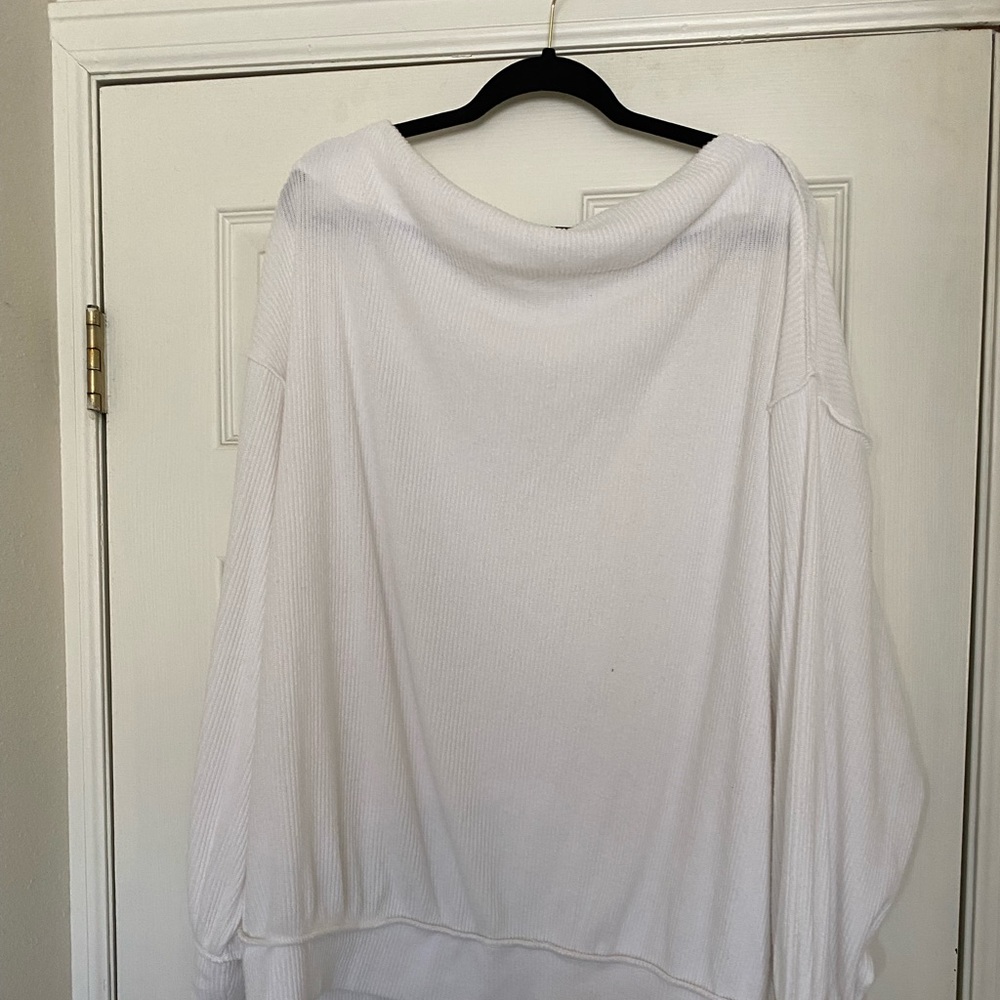 Free People white off shoulder sweater